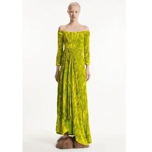 A.W.A.K.E. Mode Velvet Asymmetric Dress